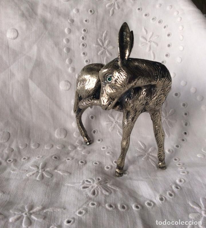 Antig&uuml;edades: BONITO CERVATILLO EN ALPACA PLATEADA - Foto 1