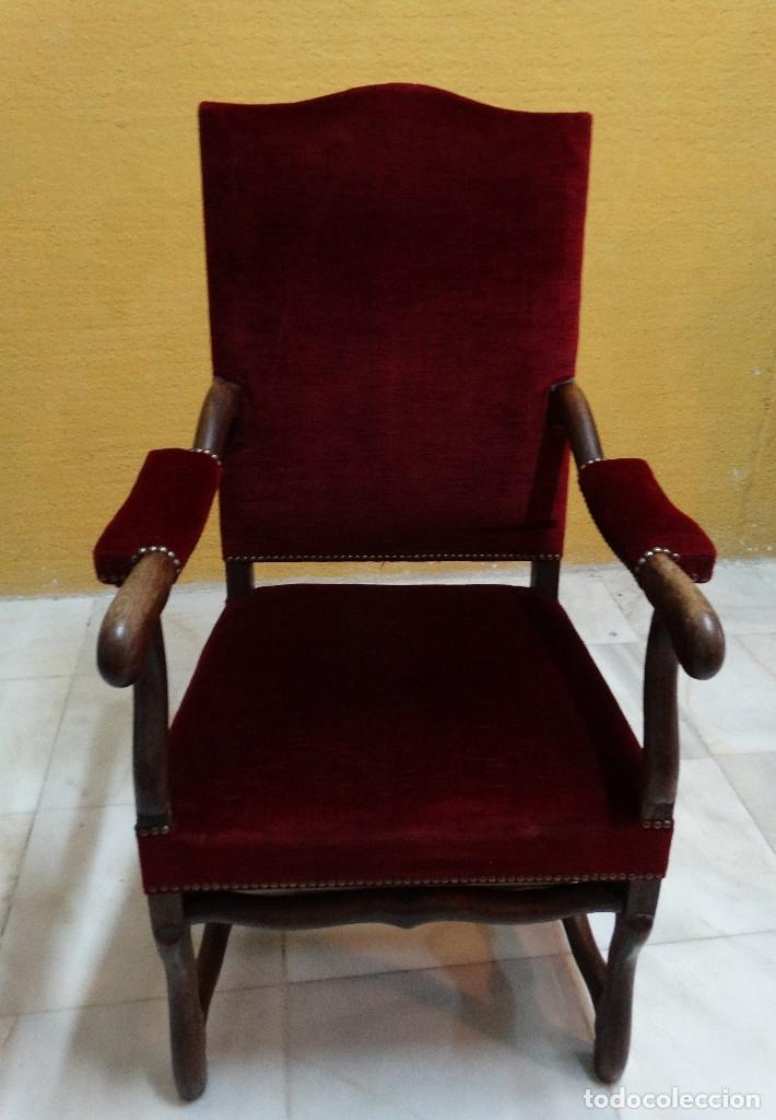 Antig&uuml;edades: SILLON ROBLE TAPIZADO. REF. 5945 - Foto 3