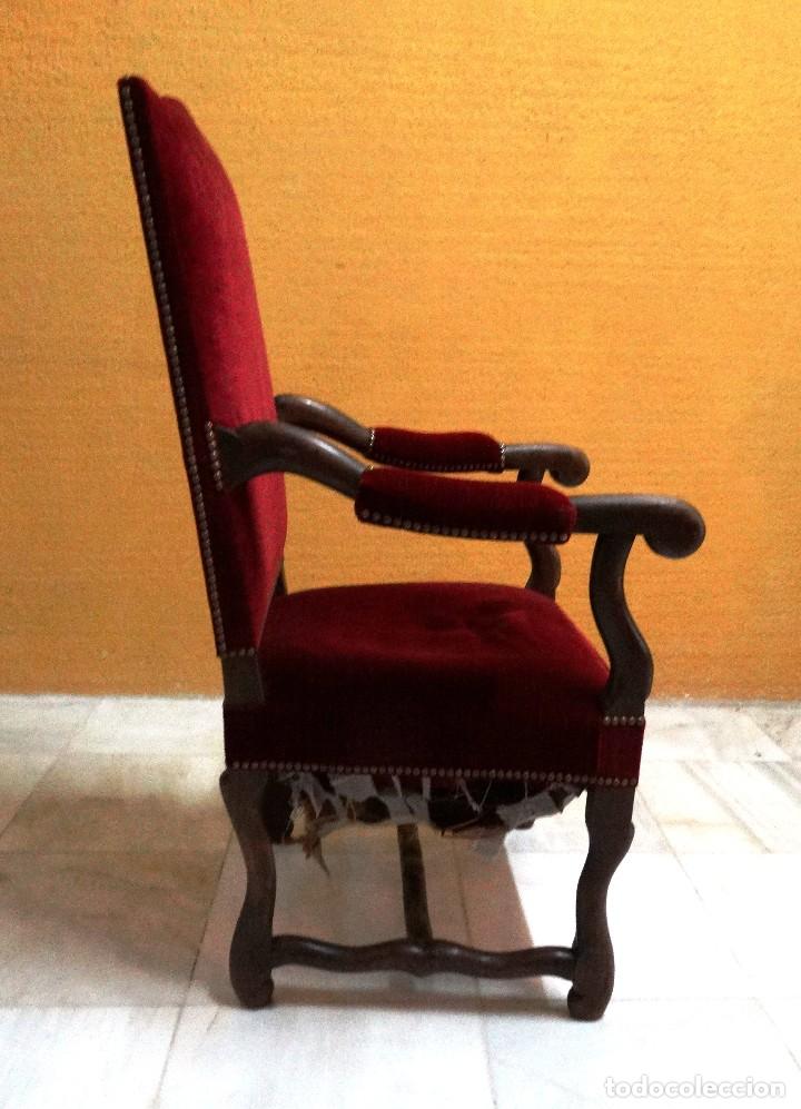 Antig&uuml;edades: SILLON ROBLE TAPIZADO. REF. 5945 - Foto 4