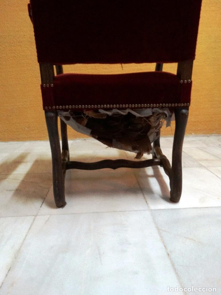 Antig&uuml;edades: SILLON ROBLE TAPIZADO. REF. 5945 - Foto 7
