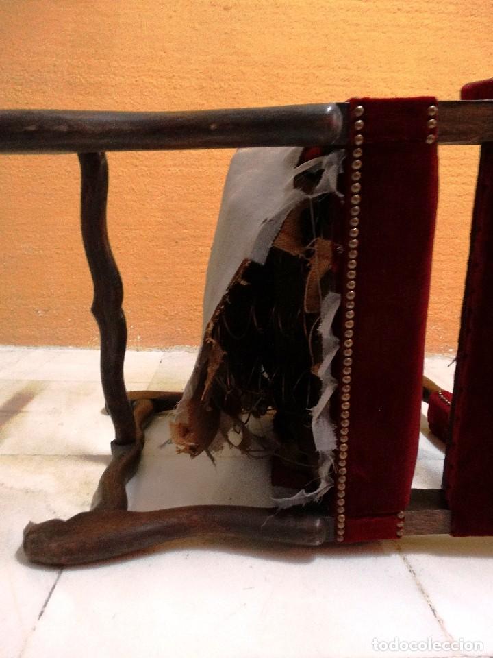 Antig&uuml;edades: SILLON ROBLE TAPIZADO. REF. 5945 - Foto 9