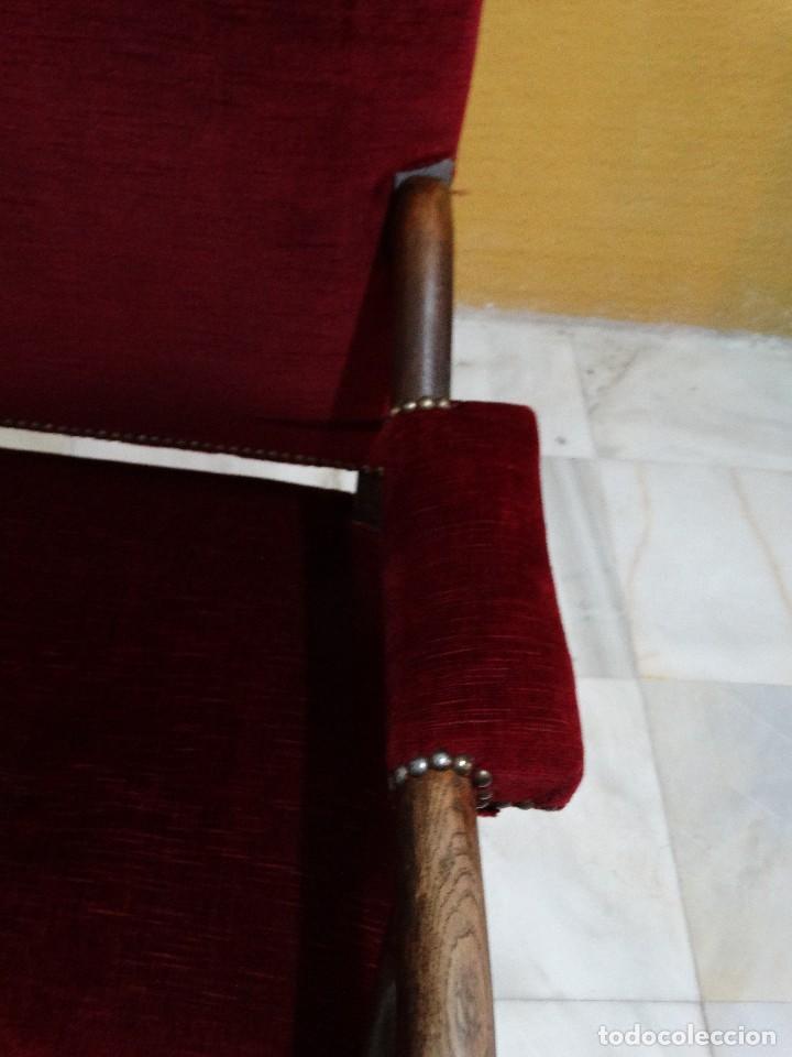 Antig&uuml;edades: SILLON ROBLE TAPIZADO. REF. 5945 - Foto 13