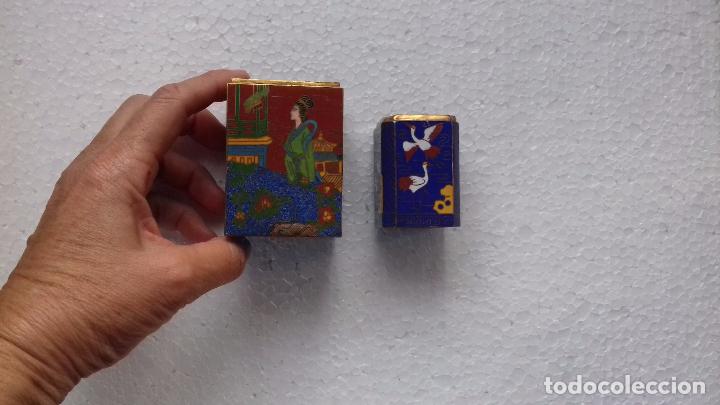 Antig&uuml;edades: 2 ANTIGUAS CAJAS. ORIENTE. ESMALTE CLOISONN&Eacute;. - Foto 1