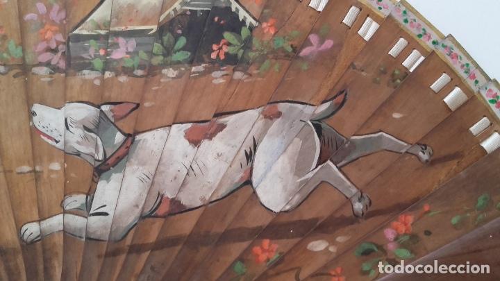 Antig&uuml;edades: Abanico de baraja pintado a mano - Foto 3
