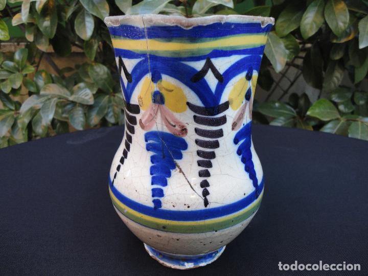 Antig&uuml;edades: Jarra vinatera de Talavera XIX - Foto 2