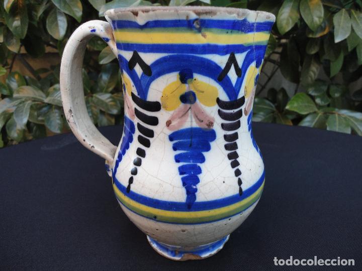 Antig&uuml;edades: Jarra vinatera de Talavera XIX - Foto 3