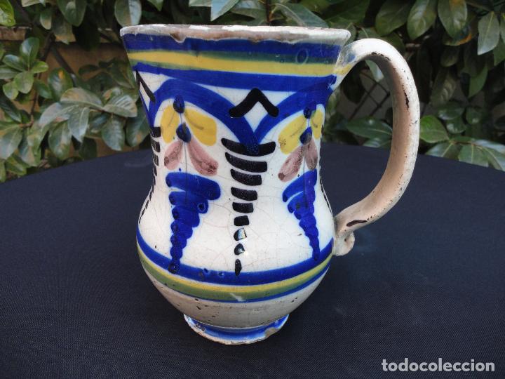 Antig&uuml;edades: Jarra vinatera de Talavera XIX - Foto 6
