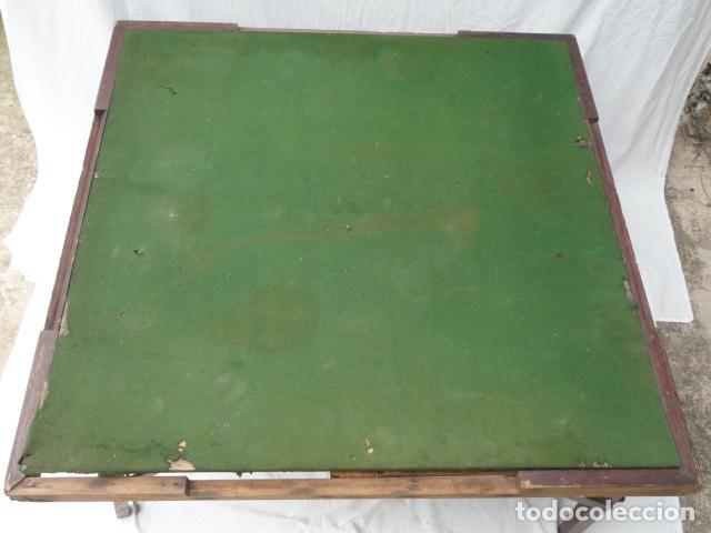 Antig&uuml;edades: ANTIGUA MESA DE JUEGO PLEGABLE. - Foto 2