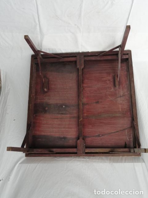 Antig&uuml;edades: ANTIGUA MESA DE JUEGO PLEGABLE. - Foto 3