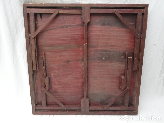Antig&uuml;edades: ANTIGUA MESA DE JUEGO PLEGABLE. - Foto 7