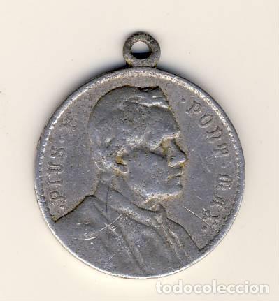 Antiquit&eacute;s: PIUS X PONT. MAX.- ALUMINIO.- 25 mm.-REVERSO: MATER BONI CONSILII ORA PRO NOBIS.-