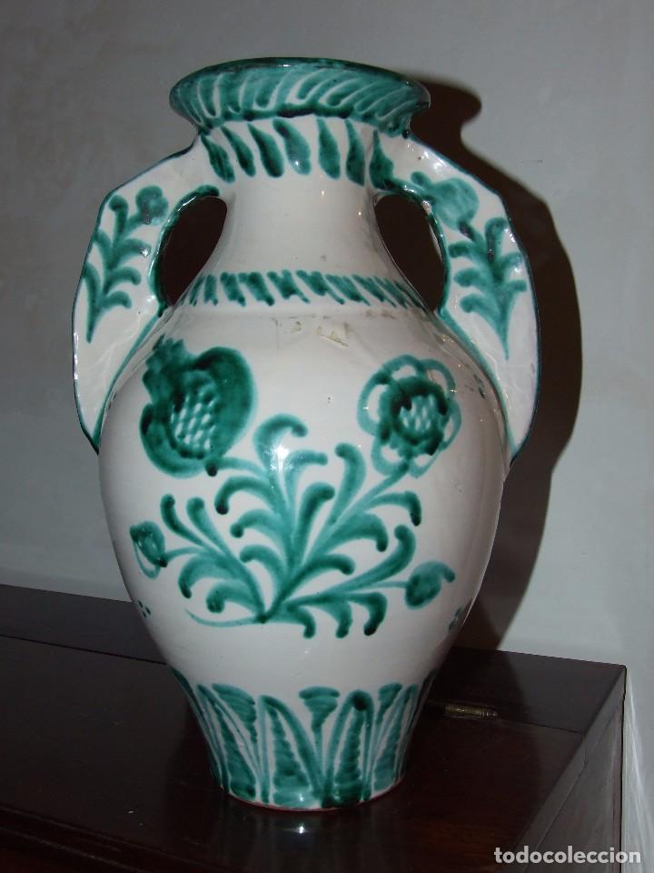 Antig&uuml;edades: JARRON O CANTARO LOS ARRAYANES GRANADA - VERDE SOBRE BLANCO - ESTILO ARABE - Foto 1