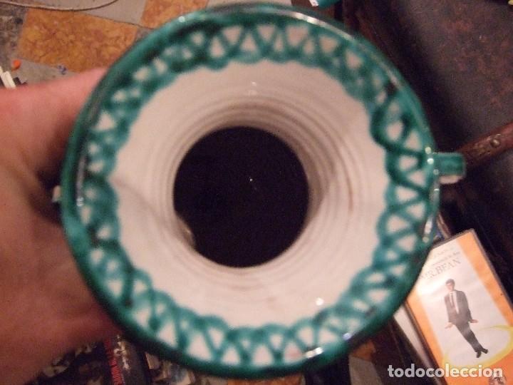 Antig&uuml;edades: JARRON O CANTARO LOS ARRAYANES GRANADA - VERDE SOBRE BLANCO - ESTILO ARABE - Foto 4