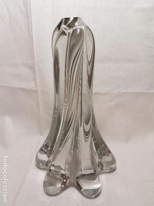 Oggetti Antichi: ANTIGUO Y BELLAS FORMAS PARA ESTE FUSTE DE L&Aacute;MPARA CRISTAL SOPLADO