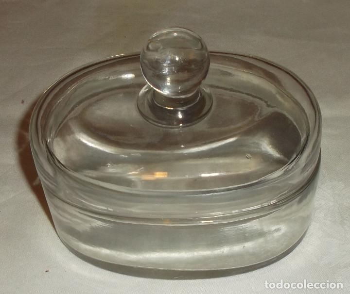 Oggetti Antichi: polvera de cristal con su tapa de los a&ntilde;os 30