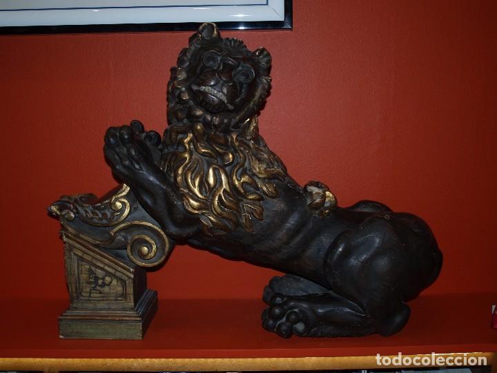 Antig&uuml;edades: PAREJA DE LEONES HER&Aacute;LDICOS - Foto 1