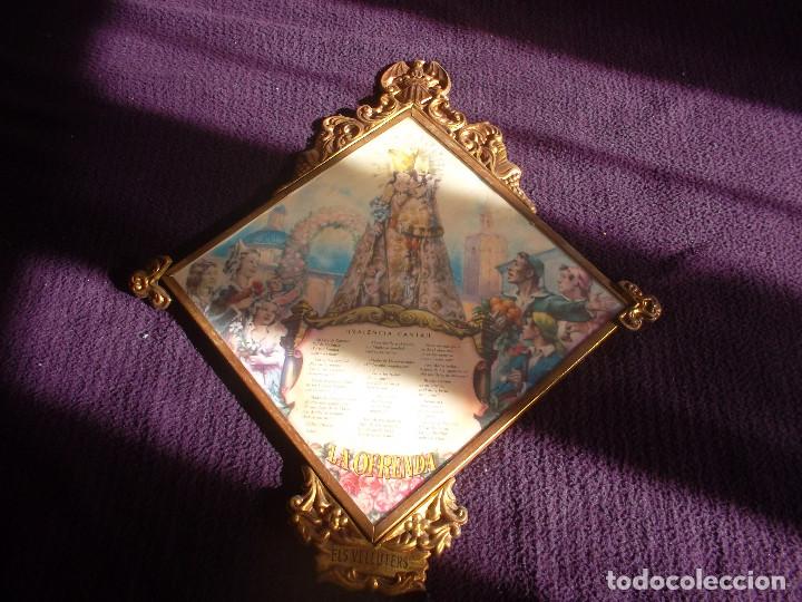 Antig&uuml;edades: marco antiguo de laton de fallera - Foto 1