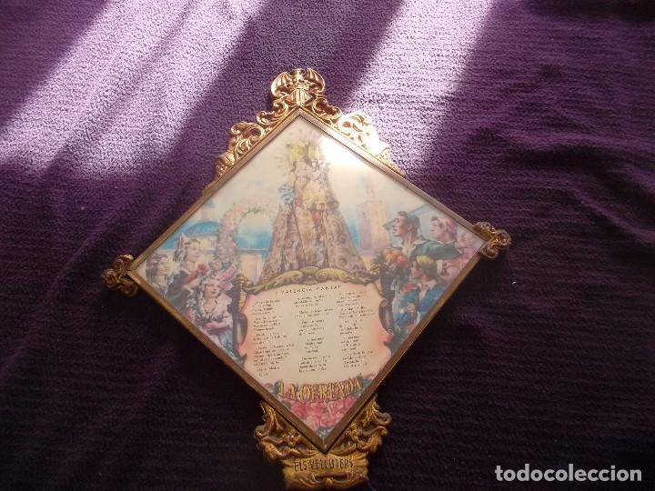 Antig&uuml;edades: marco antiguo de laton de fallera - Foto 2