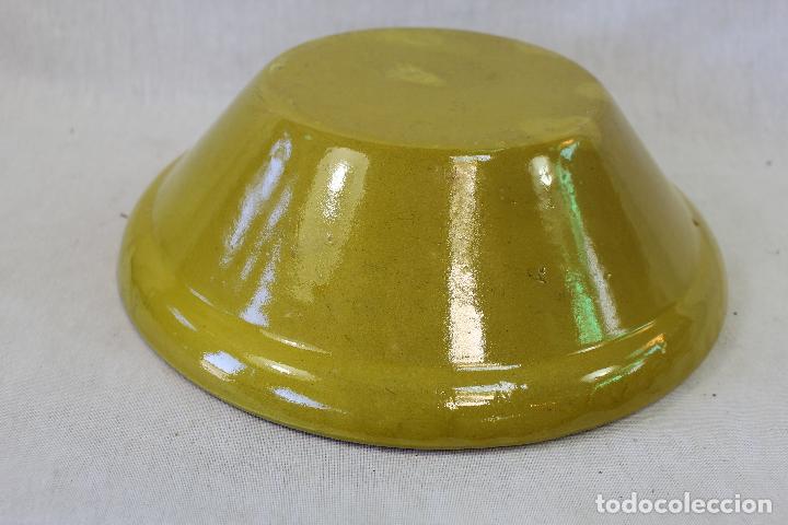 Antig&uuml;edades: lebrillo en ceramica vidriada - Foto 3