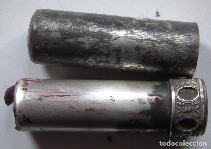 Antig&uuml;edades: Antiguo pintalabios de plata - Foto 5