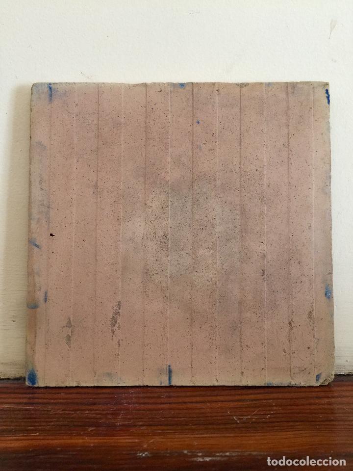 Antig&uuml;edades: ANTIGUO AZULEJO ESMALTADO CON EL N&ordm; 5 - Foto 2