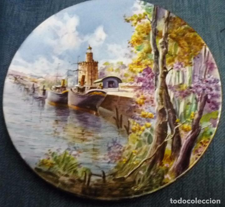 Antig&uuml;edades: Plato de Pickman representando vista de Sevilla - Foto 2