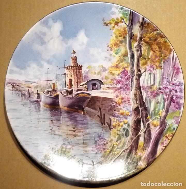 Antig&uuml;edades: Plato de Pickman representando vista de Sevilla - Foto 10