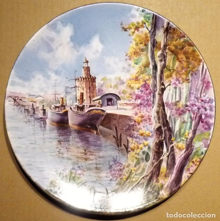 Antig&uuml;edades: Plato de Pickman representando vista de Sevilla - Foto 11