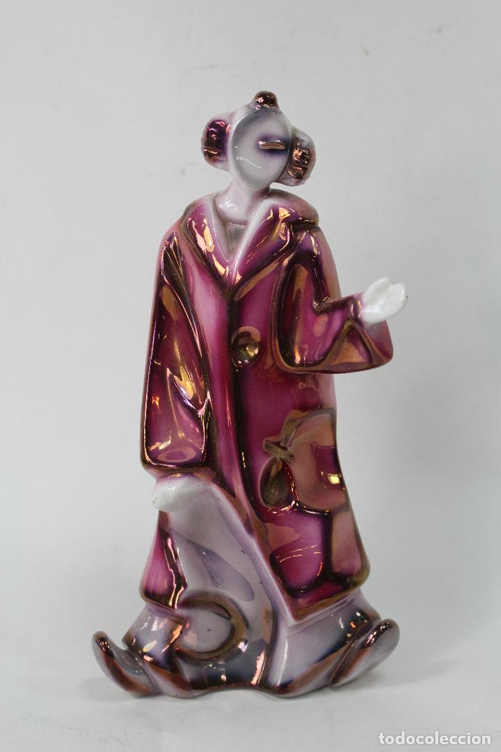 Antiquit&eacute;s: figura payaso reflejo porcelana axia hand made in spain