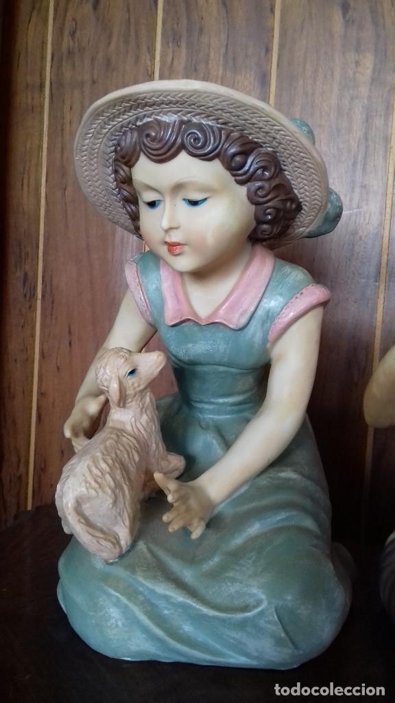 Antig&uuml;edades: ANTIGUA PAREJA DE FIGURAS. - Foto 3