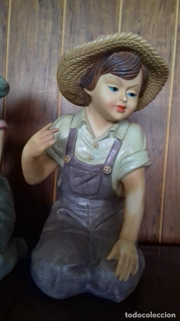 Antig&uuml;edades: ANTIGUA PAREJA DE FIGURAS. - Foto 4