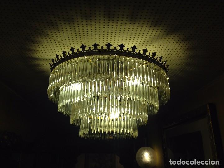 Antig&uuml;edades: LAMPARA DE CRISTAL DE ROCA - Foto 1