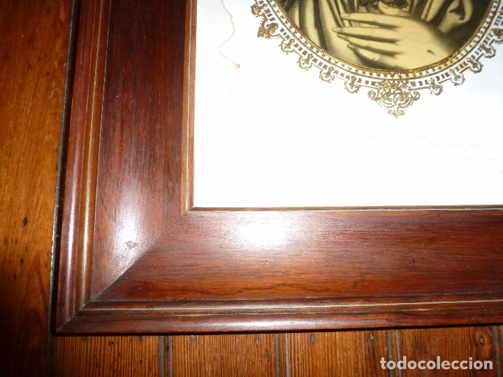 Antig&uuml;edades: MARCO DE MADERA CON ESTAMPA RELIGIOSA - Foto 5