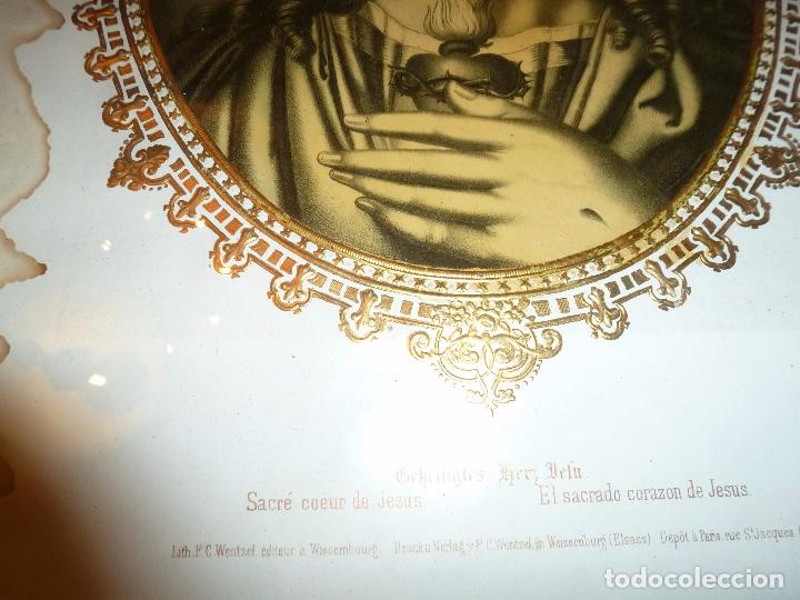 Antig&uuml;edades: MARCO DE MADERA CON ESTAMPA RELIGIOSA - Foto 6