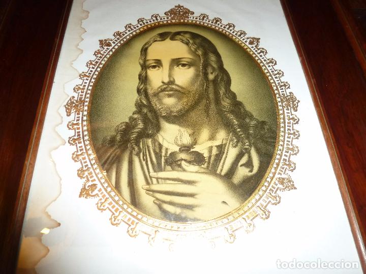 Antig&uuml;edades: MARCO DE MADERA CON ESTAMPA RELIGIOSA - Foto 7
