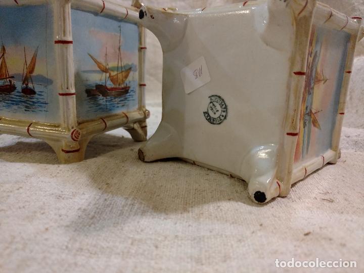 Antig&uuml;edades: Dos maceteros La Cartuja Pickman y Cia - Foto 4