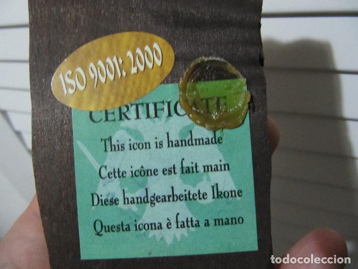 Antig&uuml;edades: PEQUE&Ntilde;A MADERA CON IMAGEN DE LA VIRGEN CON ARGOLLA PARA COLGAR - Foto 7