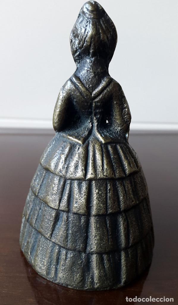 Antig&uuml;edades: CAMPANILLA ANTIGUA DAMA EN BRONCE - Foto 2