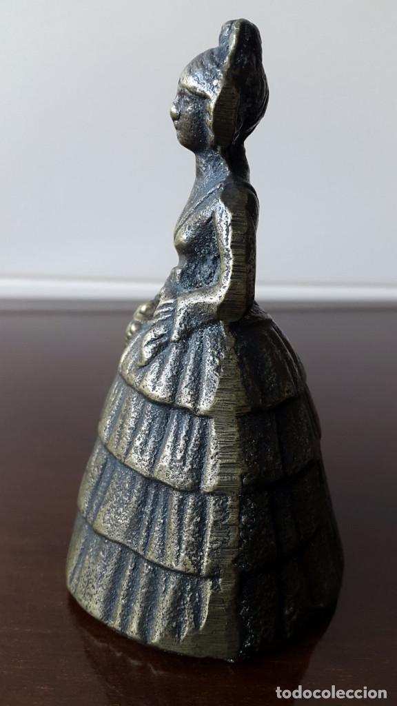Antig&uuml;edades: CAMPANILLA ANTIGUA DAMA EN BRONCE - Foto 3