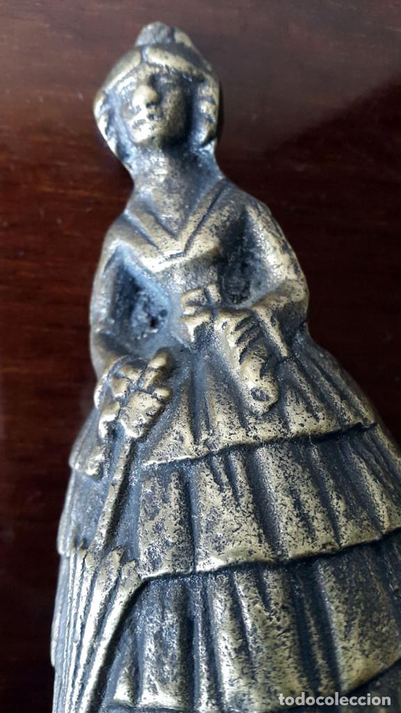 Antig&uuml;edades: CAMPANILLA ANTIGUA DAMA EN BRONCE - Foto 6