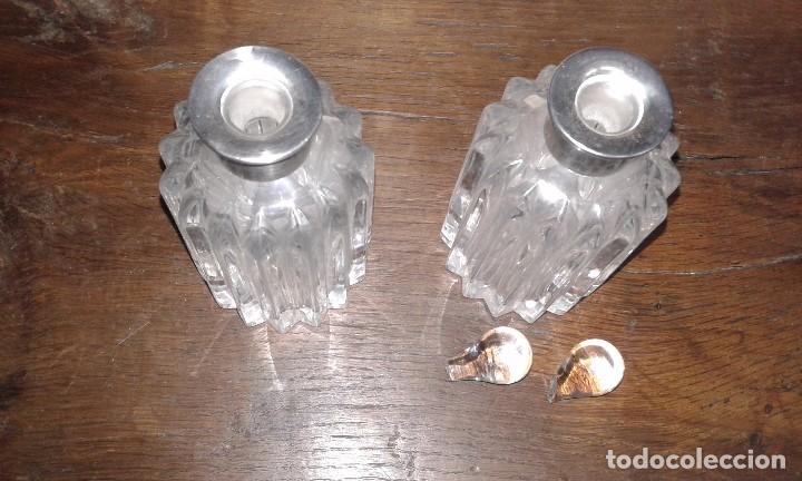 Antig&uuml;edades: PERFUMEROS CRISTAL CASQUILLO PLATEADO - Foto 3