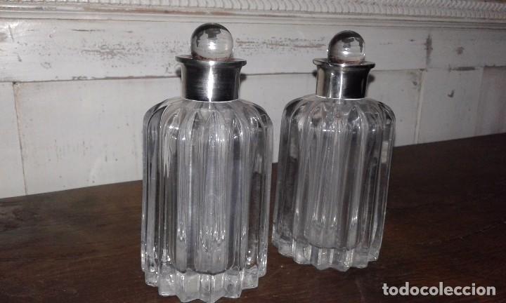 Antig&uuml;edades: PERFUMEROS CRISTAL CASQUILLO PLATEADO - Foto 5