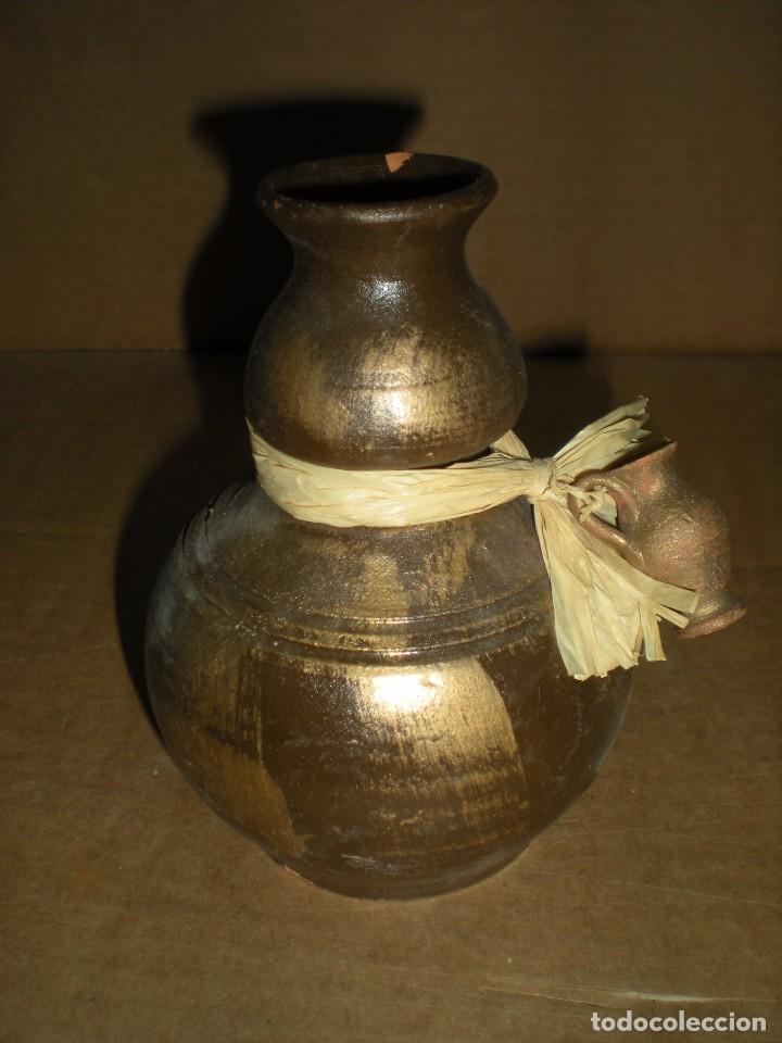 Antig&uuml;edades: jarr&oacute;n cer&aacute;mica marr&oacute;n  d9cm h12cm - Foto 1