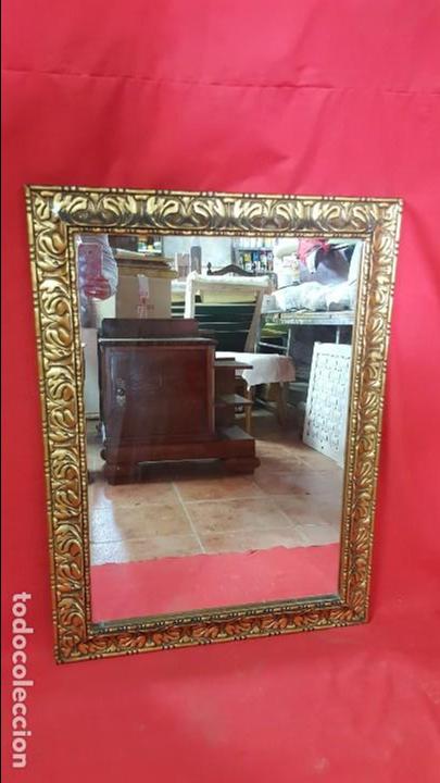 Antig&uuml;edades: Espejo dorado, antiguo. - Foto 1