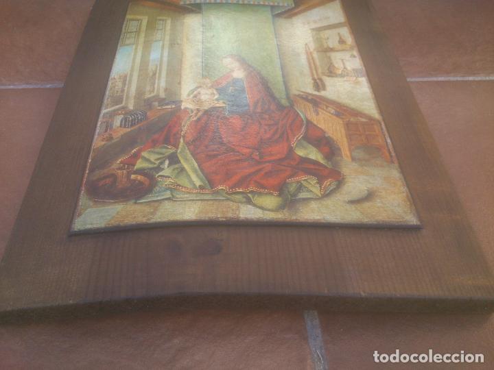 Antig&uuml;edades: BONITO CONJUNTO LAMINA SOBRE TABLA CURVADA - Foto 2