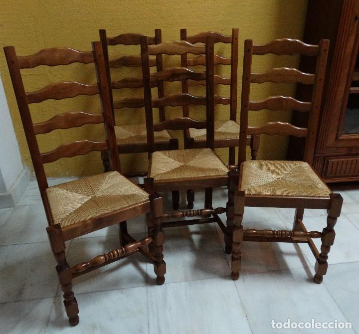 Antig&uuml;edades: 5 Sillas roble. Ref. 5976 - Foto 8