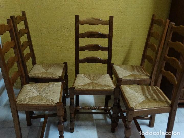Antig&uuml;edades: 5 Sillas roble. Ref. 5976 - Foto 9