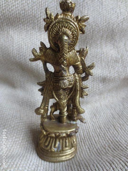 Antig&uuml;edades: ESCULTURA DIOS KRISHNA EN BRONCE - Foto 2