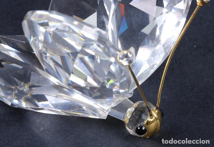 Antig&uuml;edades: 2 mariposas en cristal tallado - Foto 2