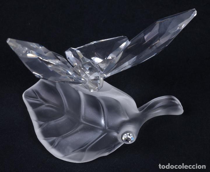 Antig&uuml;edades: 2 mariposas en cristal tallado - Foto 5